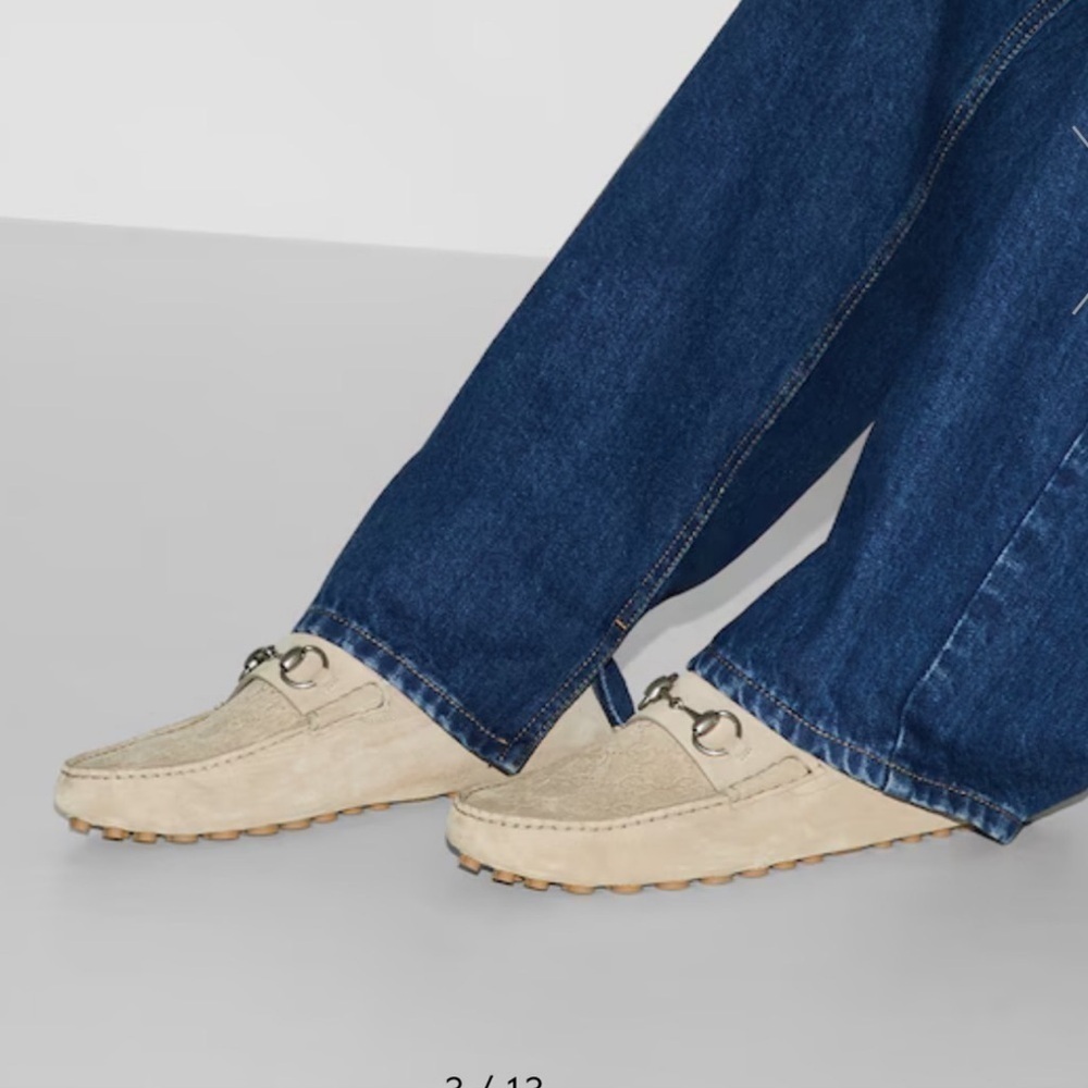 Gucci Horsebit Acapulco Loafer Drivers in Mystic White Size 10.5